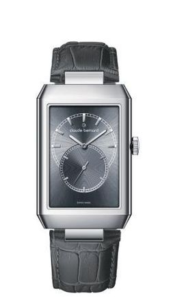 Reloj Claude Bernard Hombre 23098 3CGR GIN Swiss Made Piel Gris Acero Analógico