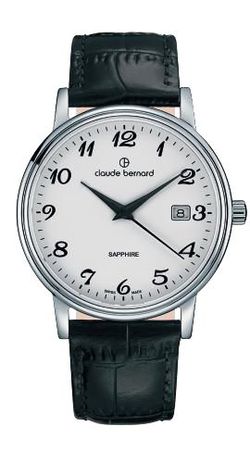 Reloj Claude Bernard Hombre 53007 3 BB Swiss Made Piel Negra Acero Analógico