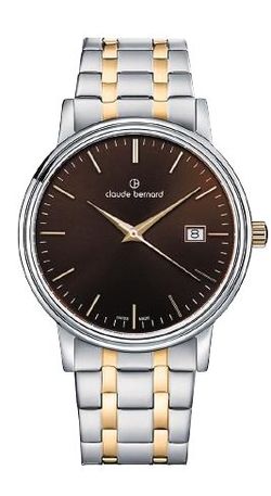 Reloj Claude Bernard Hombre 53007 357JM BRID Swiss Made Acero Bicolor Dorado Analógico