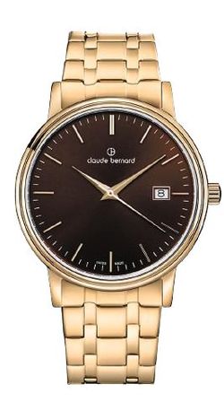 Reloj Claude Bernard Hombre 53007 37JM BRID Swiss Made Acero Dorado Analógico