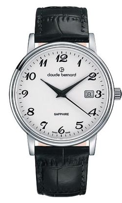 Reloj Claude Bernard Hombre 53009 3 BB Swiss Made Piel Negra Acero Analógico