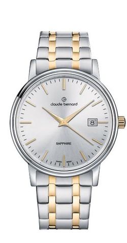Reloj Claude Bernard Hombre 53009 357JM AID Swiss Made Acero Bicolor Dorado Analógico