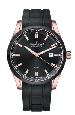 Reloj Claude Bernard Hombre 53028 357RNCA NIR Swiss Made Sport Negro Acero Rose bicolor Negro Analógico