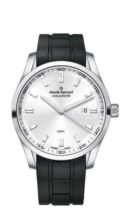 Reloj Claude Bernard Hombre 53028 3CA AIN Swiss Made Sport Negro Acero Analógico