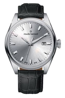 Reloj Claude Bernard Hombre 53030 3C AIN1 Swiss Made Piel Negra Acero Analógico