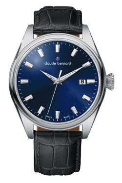 Reloj Claude Bernard Hombre 53030 3C BUIN1 Swiss Made Piel Negra Acero Analógico