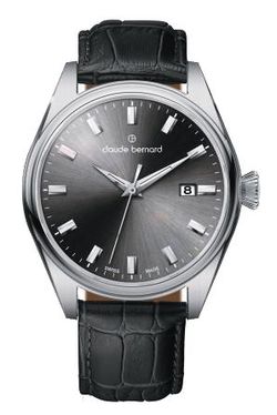 Reloj Claude Bernard Hombre 53030 3C GRIN1 Swiss Made Piel Negra Acero Analógico