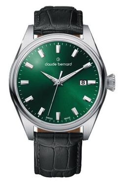 Reloj Claude Bernard Hombre 53030 3C VIN1 Swiss Made Piel Negra Acero Analógico