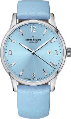 Reloj Claude Bernard Hombre 80091 3 BUICN Piel Azul Cielo Acero Automático