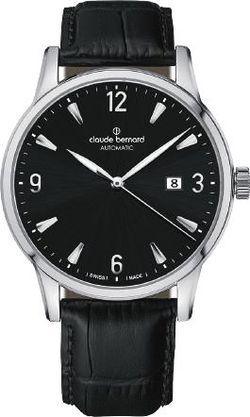 Reloj Claude Bernard Hombre 80091 3 NINN Piel Negra Acero Automático