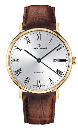 Reloj Claude Bernard Hombre 80102 37J AR Piel Marrón Acero Dorado Automático