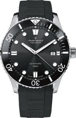 Reloj Claude Bernard Hombre 80129 3NBCA NIB Sport Negro Acero Automático