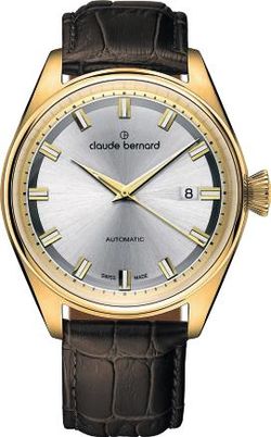 Reloj Claude Bernard Hombre 80132 37JC AID1 Piel Marrón Acero Dorado Automático