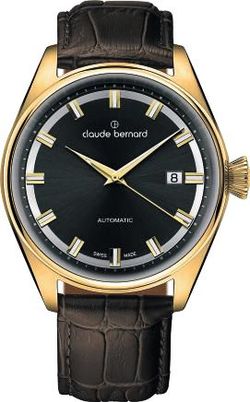 Reloj Claude Bernard Hombre 80132 37JC NID1 Piel Marrón Acero Dorado Automático