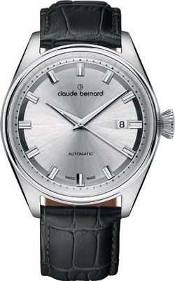 Reloj Claude Bernard Hombre 80132 3C AIN1 Piel Negra Acero Automático