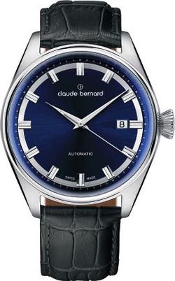 Reloj Claude Bernard Hombre 80132 3C BUIND1 Piel Negra Acero Automático