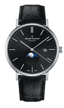 Reloj Claude Bernard Hombre 80501 3 NIN Piel Negra Acero Automático
