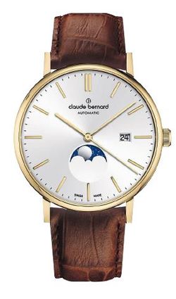 Reloj Claude Bernard Hombre 80501 37J AID Piel Marrón Acero Dorado Automático