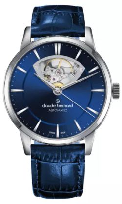 Reloj Claude Bernard Hombre 85017 3 BUIN3 Swiss Made Piel Azul Acero Automático