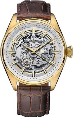 Reloj Claude Bernard Hombre 85309 37JC AID Piel Marrón Acero Dorado Automático