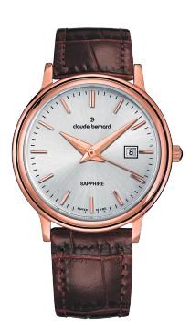 Reloj Claude Bernard Infantil 54005 37R AIR Piel Marrón Acero Rose Analógico