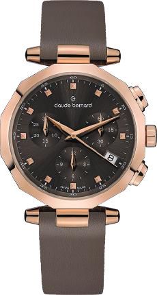 Reloj Claude Bernard Mujer 10251 37RCGR GRIR Swiss Made Sport Marrón Cronógrafo Acero Dorado Analógico