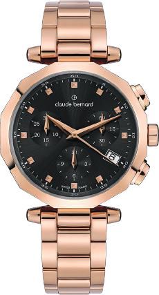 Reloj Claude Bernard Mujer 10251 37RM NANR Swiss Made Cronógrafo Acero Rose Analógico