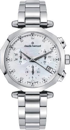Reloj Claude Bernard Mujer 10251 3M NAN Swiss Made Cronógrafo Acero Analógico
