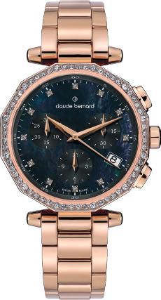 Reloj Claude Bernard Mujer 10260 37RM NANPR Swiss Made Cronógrafo Acero Rose Analógico