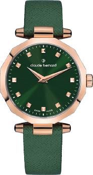 Reloj Claude Bernard Mujer 20229 37RCV VIR Swiss Made Sport Verde Acero Rose Analógico