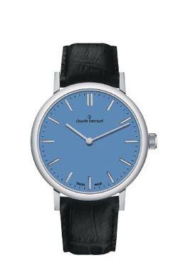 Reloj Claude Bernard Mujer 20231 3 BUCIN Swiss Made Piel Negra Acero Analógico