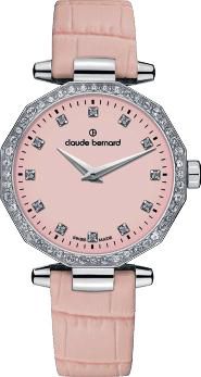 Reloj Claude Bernard Mujer 20232 3CR RODPN Swiss Made Piel Rosa Acero Analógico