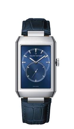 Reloj Claude Bernard Mujer 23099 3CBU BUIN Swiss Made Piel Azul Acero Analógico