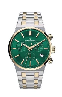 Reloj Claude Bernard Unisex 10264 357JM VID Swiss Made Cronógrafo Acero Bicolor Dorado Analógico