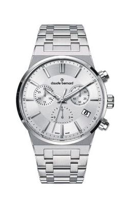 Reloj Claude Bernard Unisex 10264 3M AIN Swiss Made Cronógrafo Acero Analógico