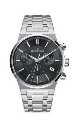 Reloj Claude Bernard Unisex 10264 3M NIN Swiss Made Cronógrafo Acero Analógico