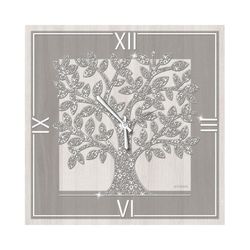 Reloj Decorativo Cuadrado Arbol De La Vida W4113 40x40cm