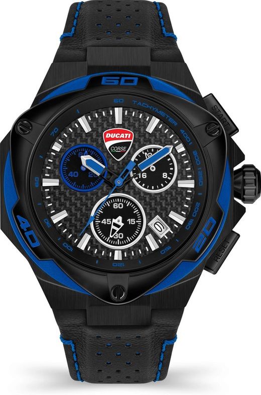 Ducati Men's Watch DTWGC2019005 Black Leather