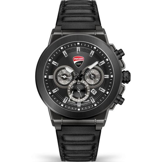 Ducati Men's Watch DTWGF2019201 Black Leather