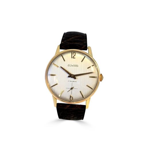 Reloj Duward Oro 18kts Hombre 1040 Piel Marrón