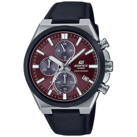 Edifice Casio EFS-S630BL-5AVUEF Sort læderur