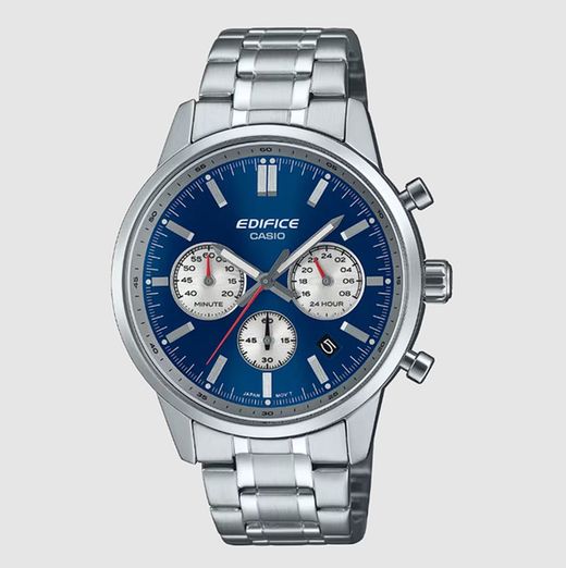 Relógio Casio Edifice Masculino EFR-575D-2AER Aço Mostrador Azul