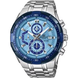 Reloj Edifice Hombre EFR-539DE-2AV Cronógrafo Acero Plateado Bicolor Azul