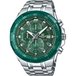Reloj Edifice Hombre EFR-539DE-3AV Cronógrafo Acero Plateado Bicolor Verde