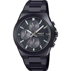 Reloj Edifice Hombre EFS-S650DC-1A Cronógrafo Solar Acero Negro Ionizado