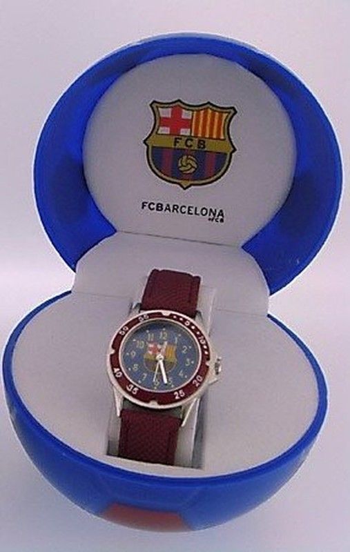 Zegarek dziecięcy FC Barcelona 7001016 Czerwona skóra