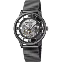 Festina Herrenuhr Automatik F20535/1 Stahl Schwarz Mat