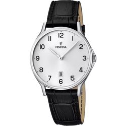 Relógio masculino Festina F16745/1 couro preto