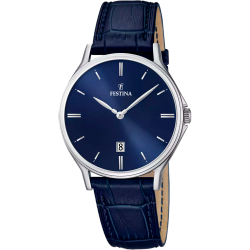 Reloj Festina Hombre F16745/3 Acero Piel Azul Analógico