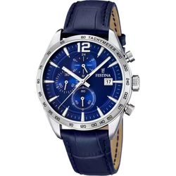 Festina Herrenuhr F16760/3 Blaues Leder